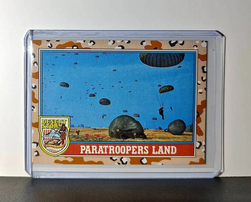 Paratroopers Land 1991 Topps Desert Storm #162 Card - Other