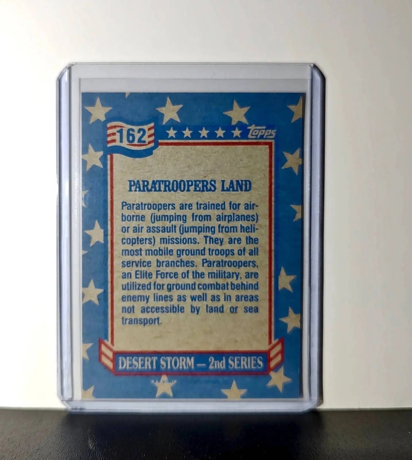 Paratroopers Land 1991 Topps Desert Storm #162 Card - Other