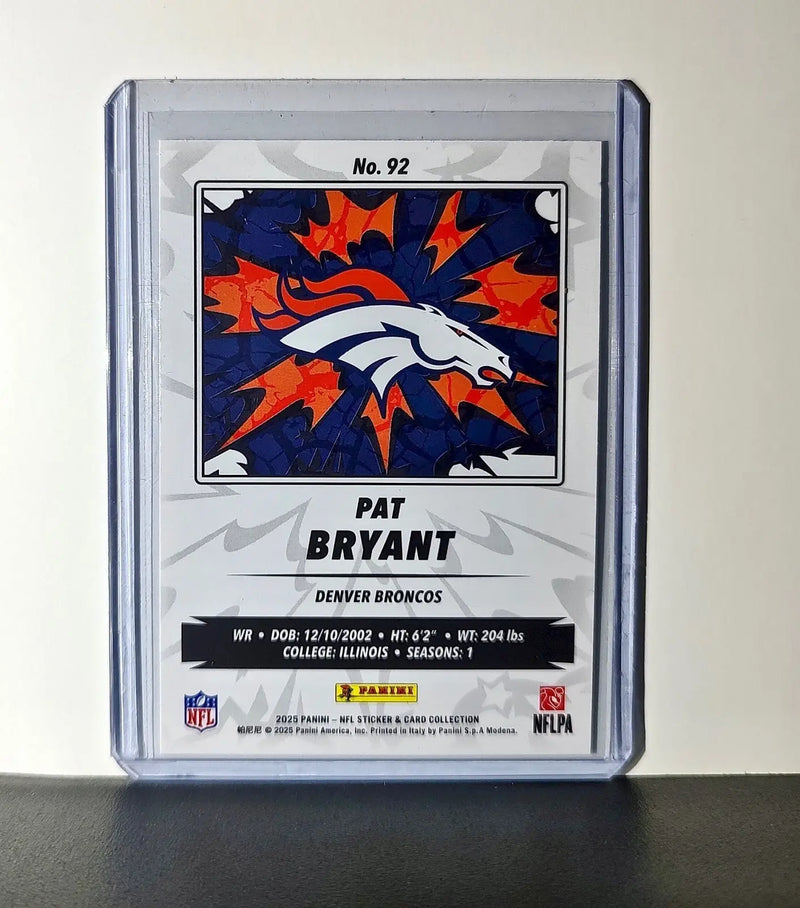 Pat Bryant Rookie 2025 Panini NFL #92 Sticker Card Denver Broncos - Football Card Single