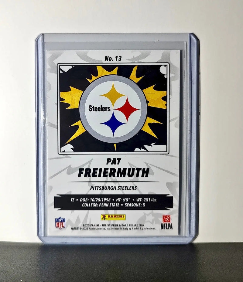 Pat Freiermuth 2025 Panini NFL #13 Sticker Card Pittsburgh Steelers