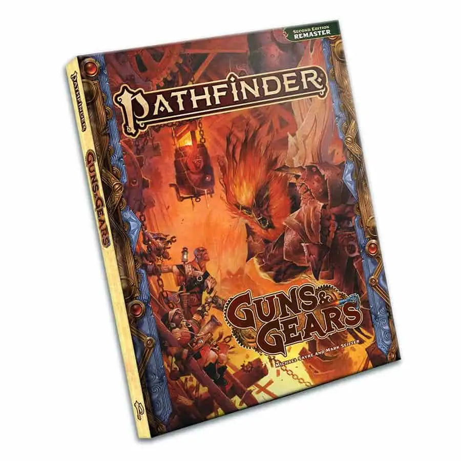 Pathfinder Second Edition Guns and Gears role-playing book for Pathfinder 2nd edition gameplay