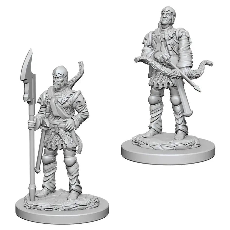 Pathfinder Battles Deep Cuts Miniatures - Unpainted: Town Guards - Miniatures - RPG