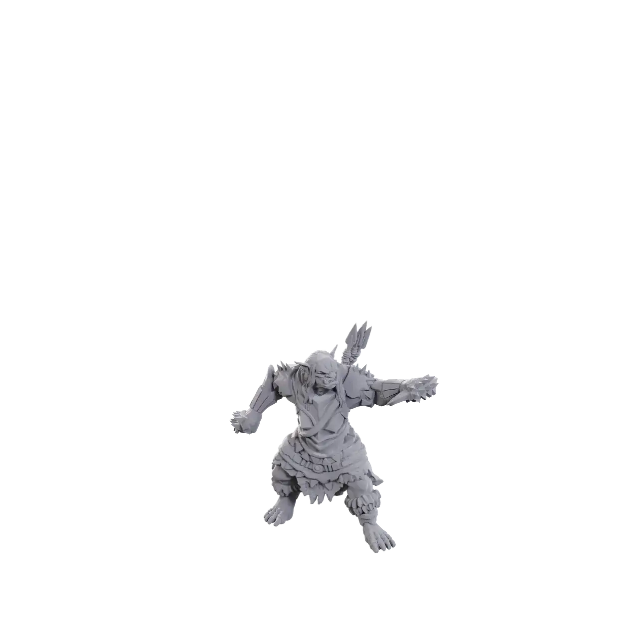 Pathfinder Battles Miniatures - Unpainted: Orc Brute - Action Figure & Toy