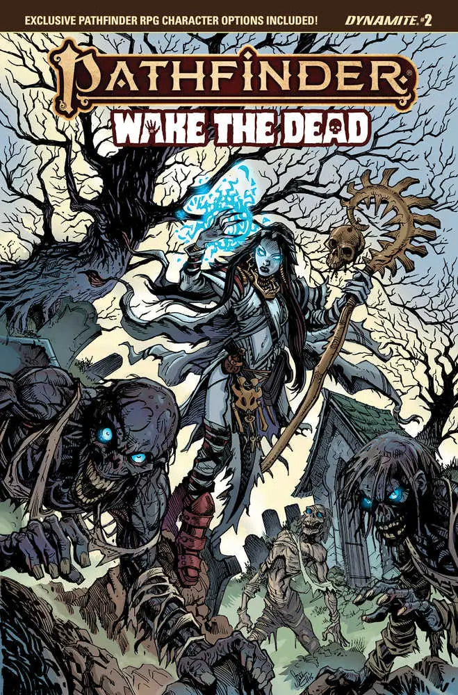 Comic book cover for Pathfinder Wake the Dead #2 featuring undead creatures and dark fantasy