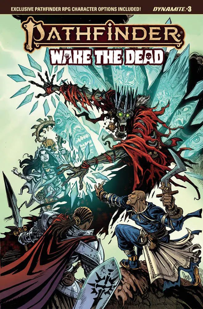 Comic book cover for Pathfinder Wake the Dead #3 by Eman Casallos with epic fantasy art