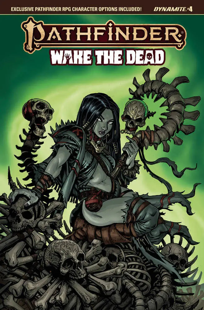 Dark fantasy comic cover of Pathfinder Wake the Dead #4 by Eman Casallos with undead art
