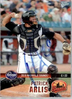 Patrick Arlis - 2010 MultiAd Nashville Sounds - #9 - AUTO Baseball - Baseball Card Single