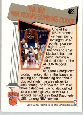 Patrick Ewing - 1991-92 Hoops - #483 - Basketball - Basketball Card Single