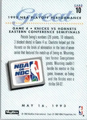 Patrick Ewing - 1993-94 SkyBox Premium - #10 - Basketball - Basketball Card Single