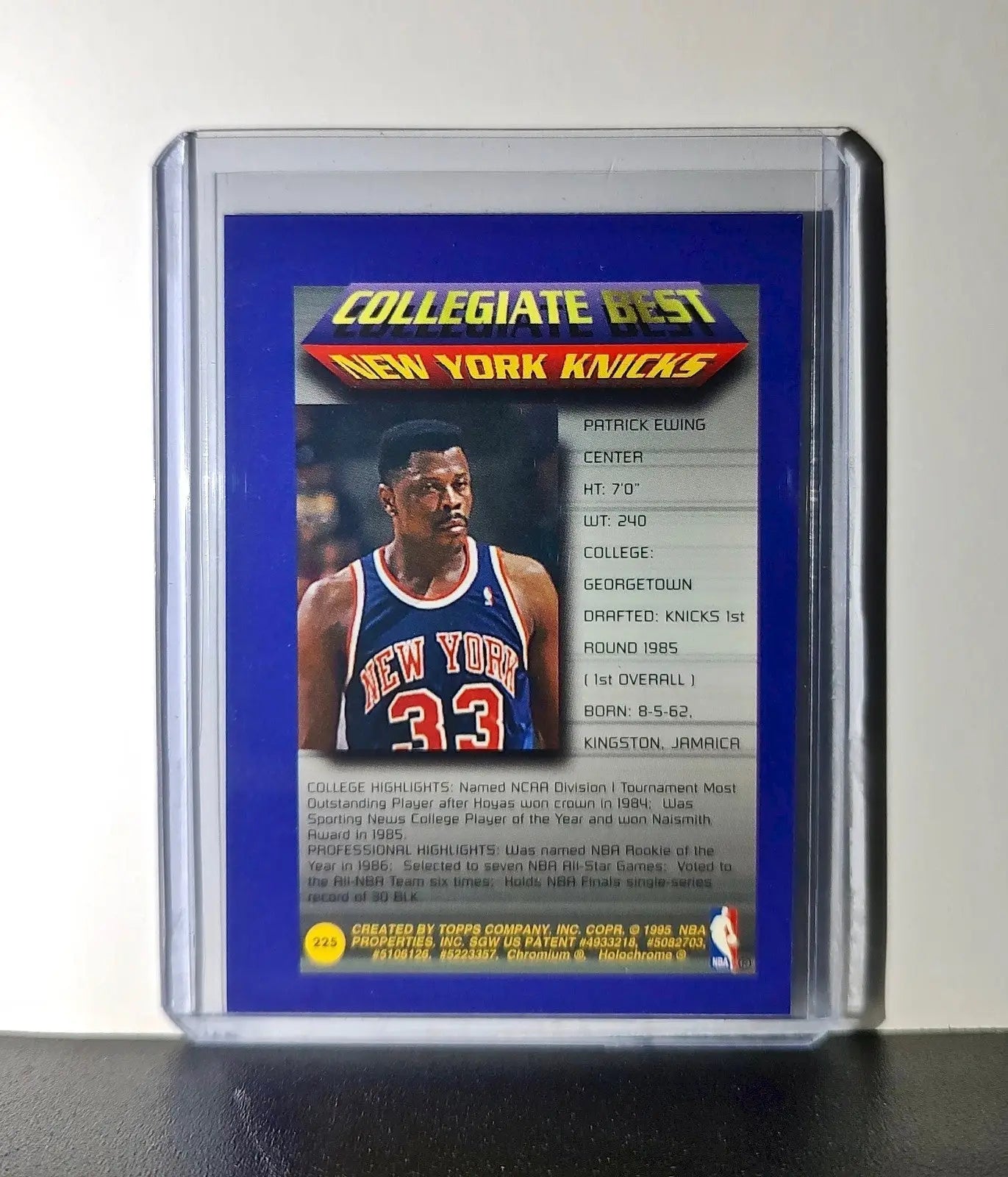 Patrick Ewing 1994-95 Topps Finest #225 Collegiate Best