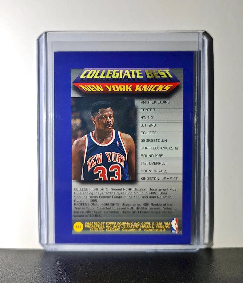 Patrick Ewing 1994-95 Topps Finest #225 Collegiate Best
