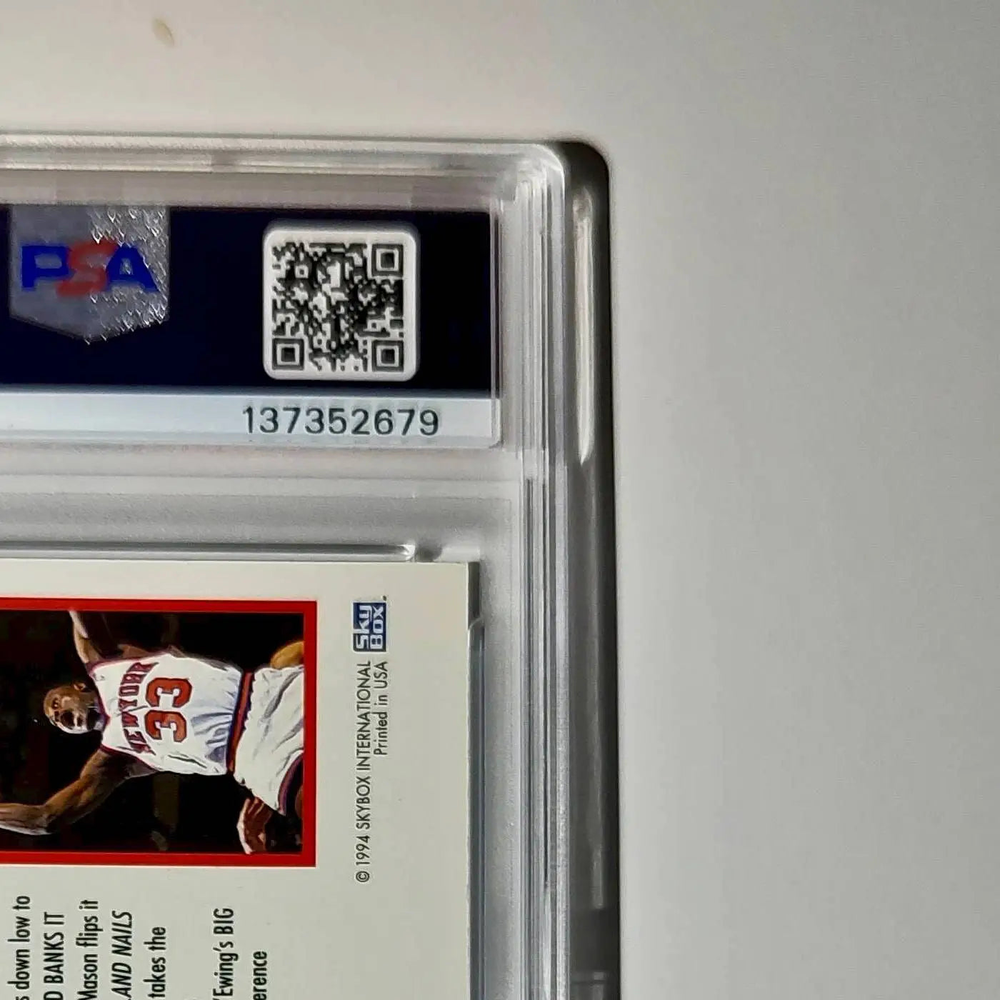 Patrick Ewing 1994 NBA Hoops Big Numbers #BN4 Rainbow PSA 8 NM-MT