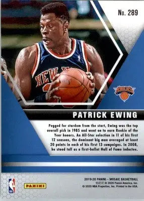 Patrick Ewing - 2019-20 Panini Mosaic - #289 - Basketball - Basketball Card Single