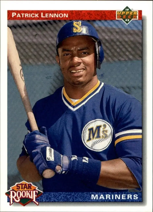 Patrick Lennon 1992 Upper Deck MLB #13 Star Rookies Card Seattle Mariners - Baseball Card Single