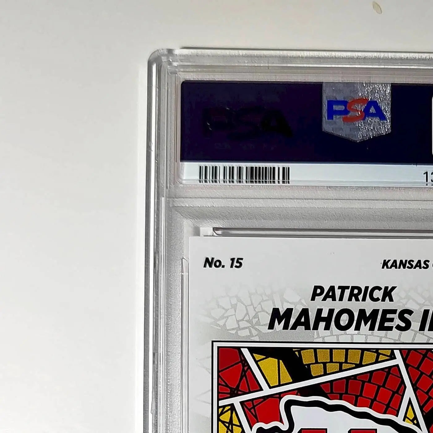 Patrick Mahomes 2024 Panini Sticker Collection 187/299 #15 Red Foil PSA 9 Mint