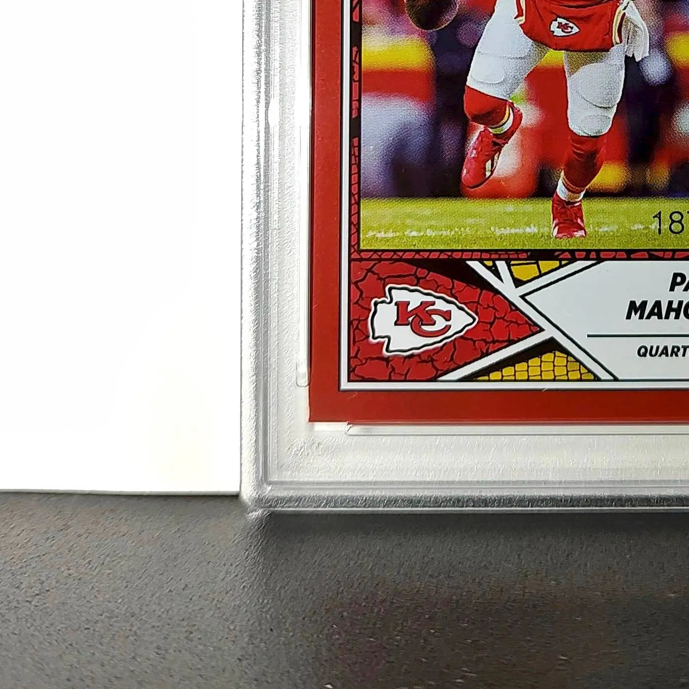Patrick Mahomes 2024 Panini Sticker Collection 187/299 #15 Red Foil PSA 9 Mint