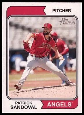 Patrick Sandoval 2023 Topps Heritage #198 Los Angeles Angels - Baseball Card Single