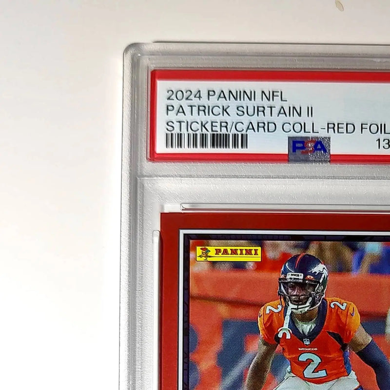 Patrick Surtain II Rookie 2024 Panini Sticker 240/299 #21 Red Foil PSA 8 NM-MT