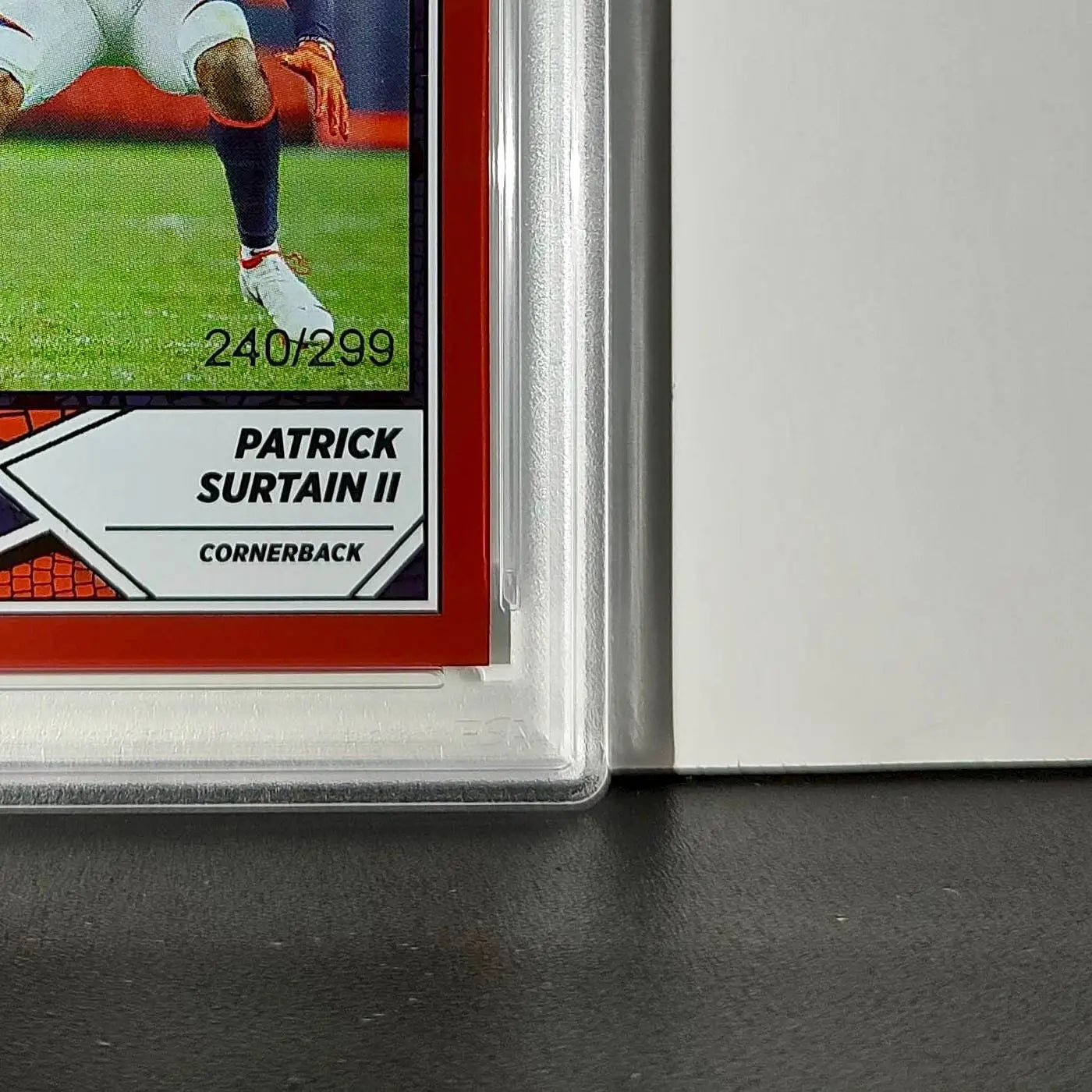 Patrick Surtain II Rookie 2024 Panini Sticker 240/299 #21 Red Foil PSA 8 NM-MT