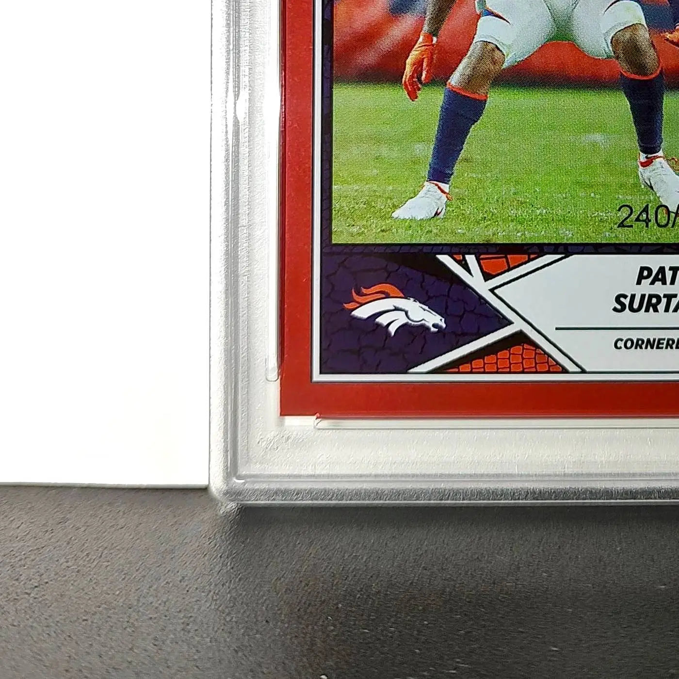 Patrick Surtain II Rookie 2024 Panini Sticker 240/299 #21 Red Foil PSA 8 NM-MT