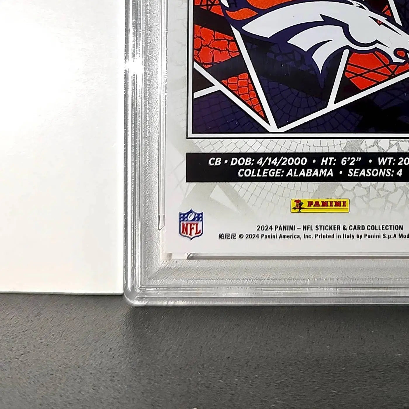 Patrick Surtain II Rookie 2024 Panini Sticker 240/299 #21 Red Foil PSA 8 NM-MT