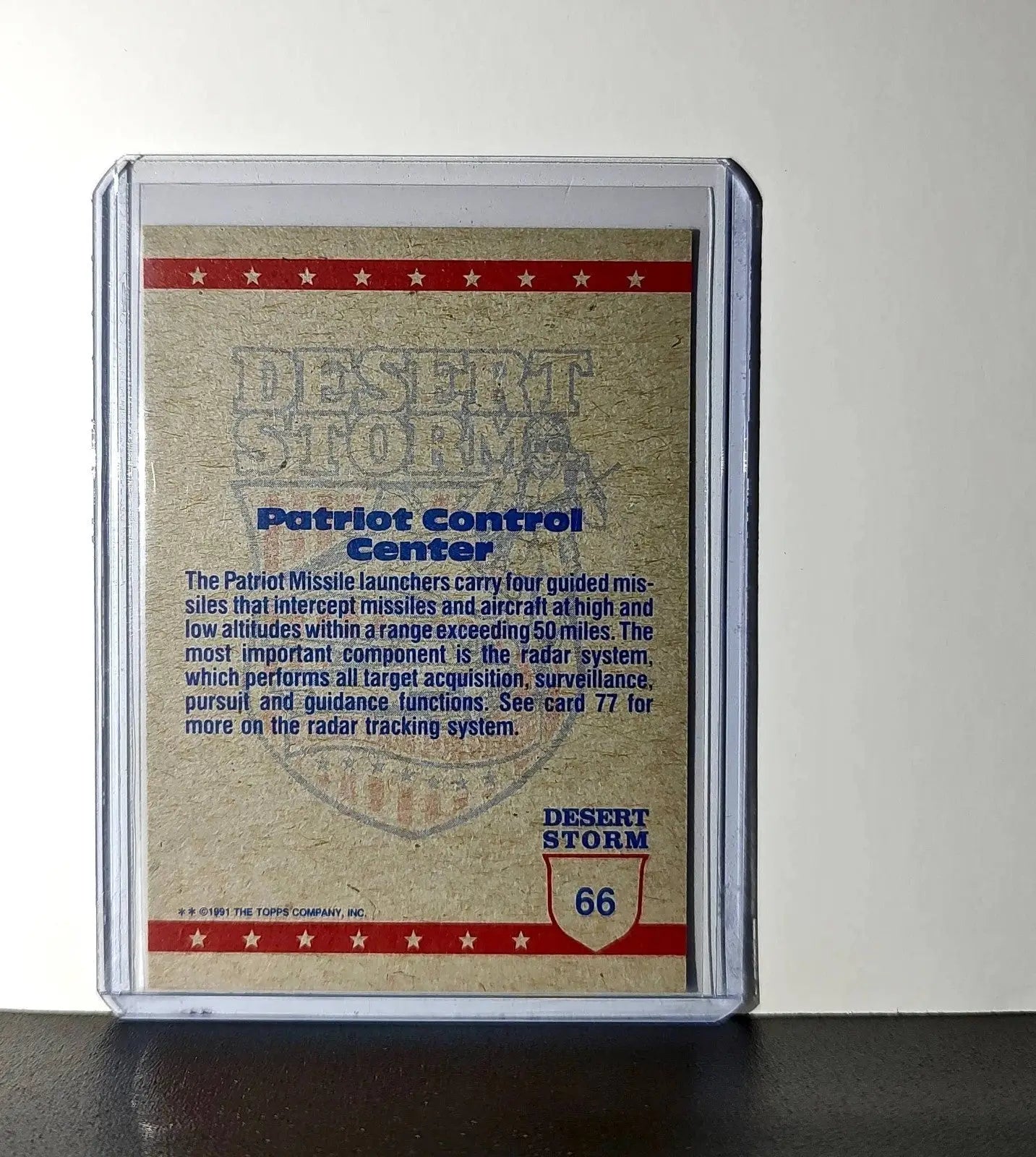 Patriot Control Center 1991 Topps Desert Storm #66 Card - Non-Sports Card Single