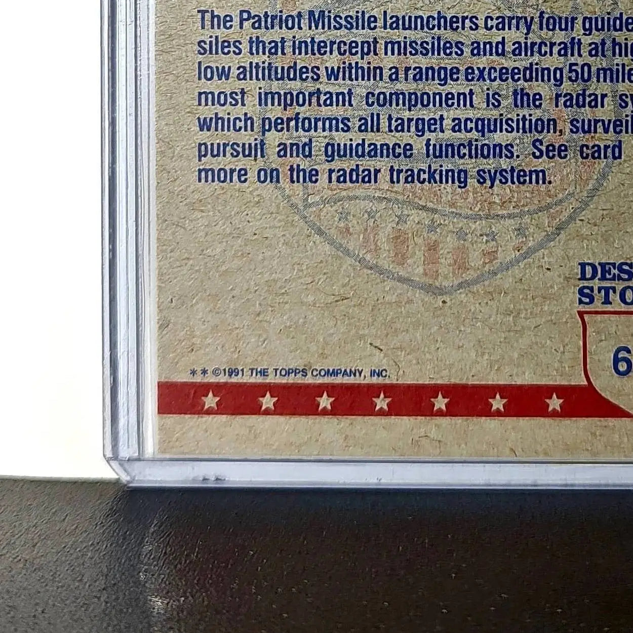 Patriot Control Center 1991 Topps Desert Storm #66 Card - Non-Sports Card Single