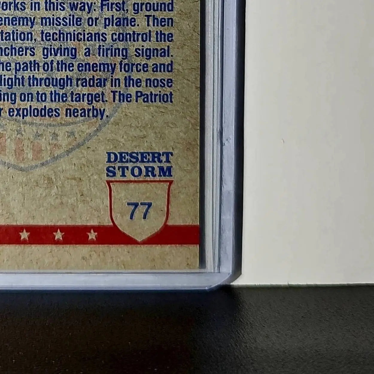 Patriot Missile Command 1991 Topps Desert Storm #77 Card - Non-Sports Card Single