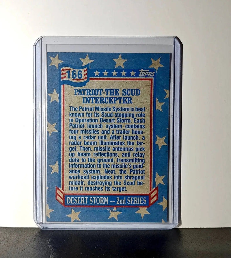 Patriot – The SCUD Interceptor 1991 Topps Desert Storm #166 Card - Other