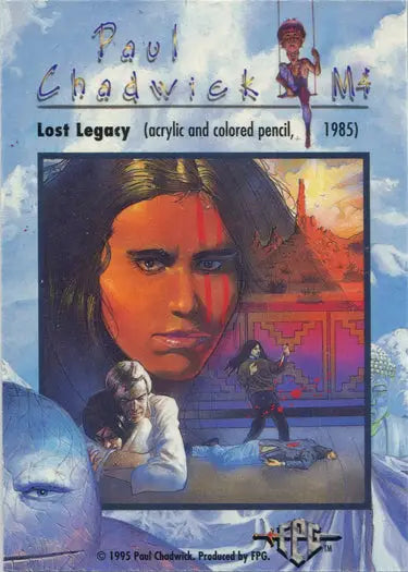 Album cover featuring artistic portraits for Paul Chadwick Metallic Storm Chase Card