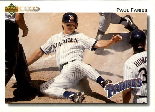 Paul Faries 1992 Upper Deck MLB #310 Baseball Card San Diego Padres - Baseball Card Single
