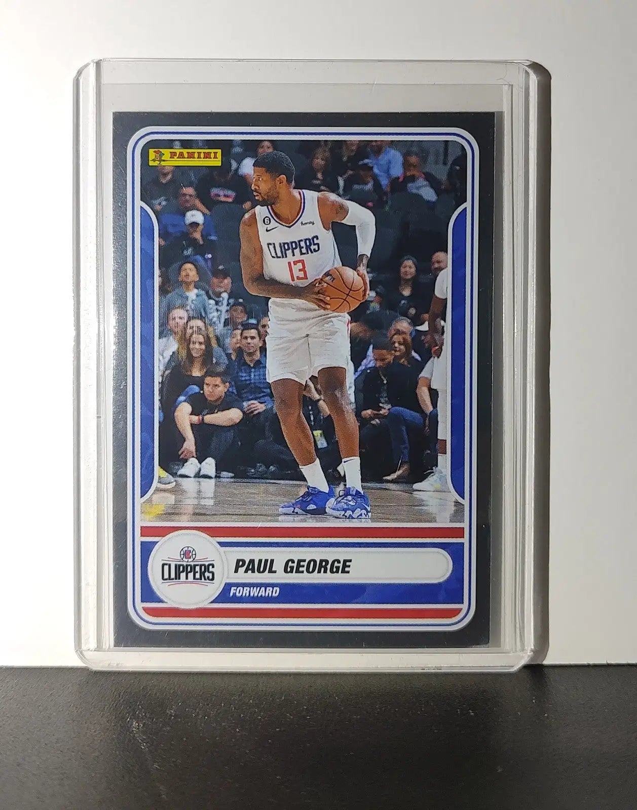 Paul George 2023-24 Panini NBA Sticker Foil Card #28 Los Angeles Clippers - Basketball Card Single