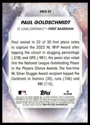 Paul Goldschmidt 2023 Topps Stars of MLB #SMLB-32 St. Louis Cardinals - Baseball Card Single