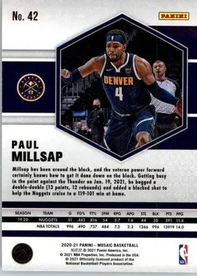 Paul Millsap - 2020-21 Panini Mosaic - #42 - Basketball - Basketball Card Single