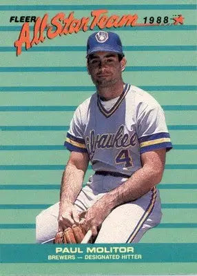 Paul Molitor - 1988 Fleer - #12 - All-Star Team Baseball - Baseball Card Single