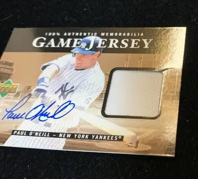Paul O’Neill 2000 Upper Deck Game Used Jersey Autographs #H-PO New York Yankees - Baseball Card Single