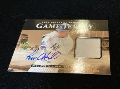 Paul O’Neill 2000 Upper Deck Game Used Jersey Autographs #H-PO New York Yankees - Baseball Card Single