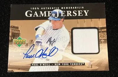 Paul O’Neill 2000 Upper Deck Game Used Jersey Autographs #H-PO New York Yankees - Baseball Card Single