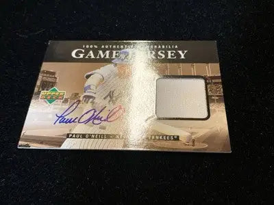 Paul O’Neill 2000 Upper Deck Game Used Jersey Autographs #H-PO New York Yankees - Baseball Card Single