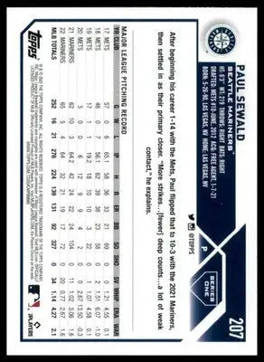 Paul Sewald 2023 Topps #207 Seattle Mariners