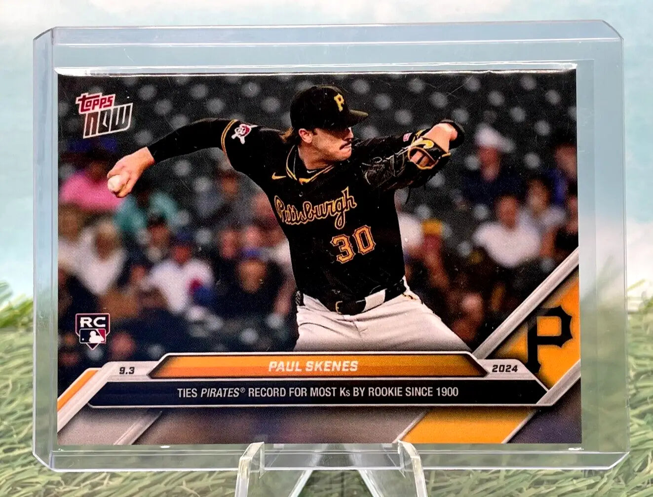 PAUL SKENES -Topps Now 645 -Ties Pirates Record Most K’s By Rookie Since 1900- - Baseball Card Single