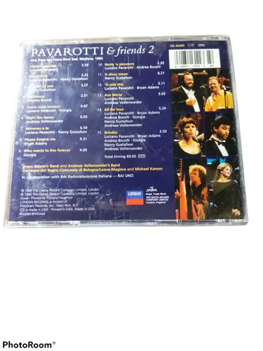 Pavarotti & Friends 2 CD with tracklist and artist photos Decca Record London