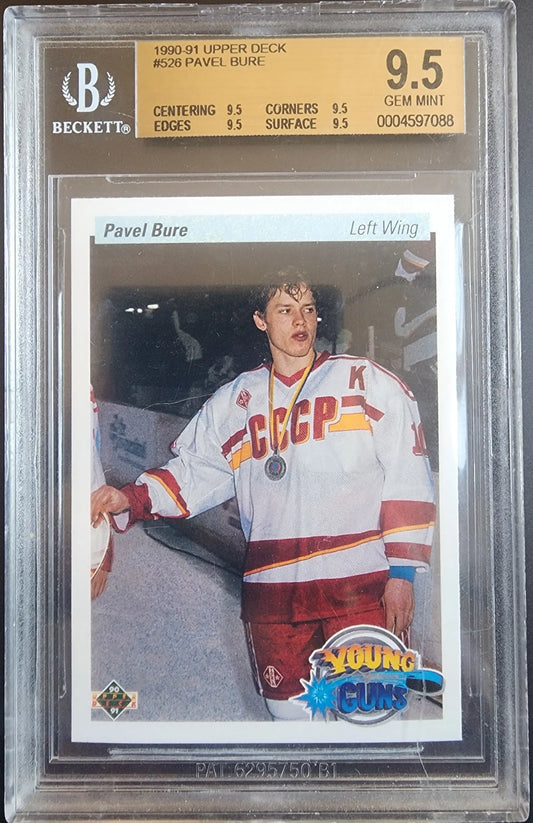 Pavel Bure 1990 Upper Deck #526 BGS 9.5 Gem Mint - Hockey Card Single