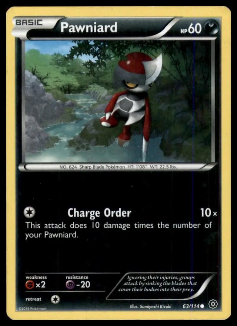 Pawniard 63/114 XY - Steam Siege Regular - Pokémon Card Single