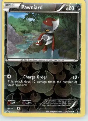 Pawniard - XY - Steam Siege - Reverse Holo LP - #63/114 - Pokémon Card Single