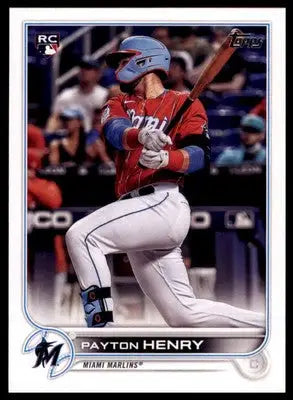 Payton Henry Rookie 2022 Topps #611 Miami Marlins - Baseball Card Single