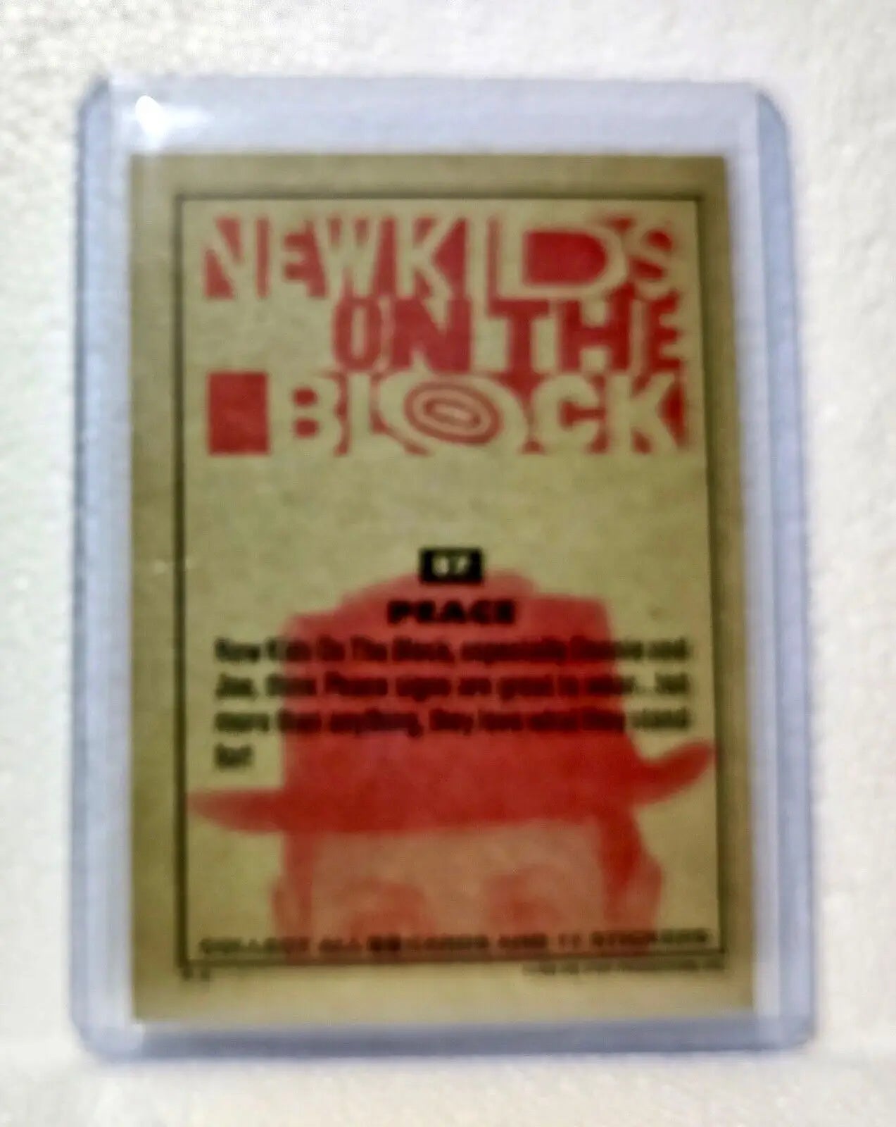 Peace 1989 New Kids on the Block #87 Trading Card - Non-Sports Card Single