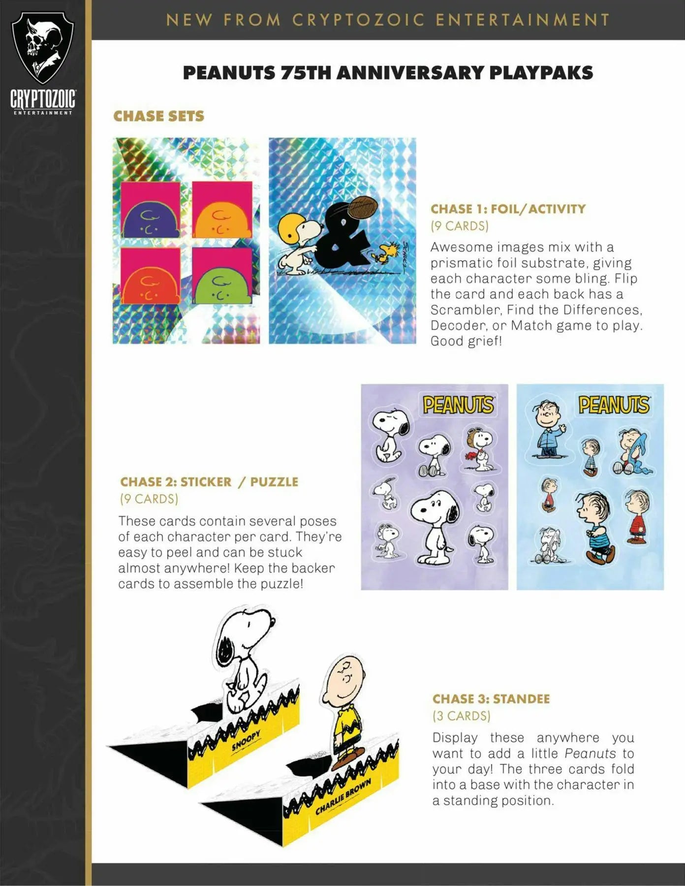 Peanuts Playpaks: 75 Years Series 1 Hobby Box (Cryptozoic 2025) | Columbia Sports Cards - Sports Card Hobby Boxes