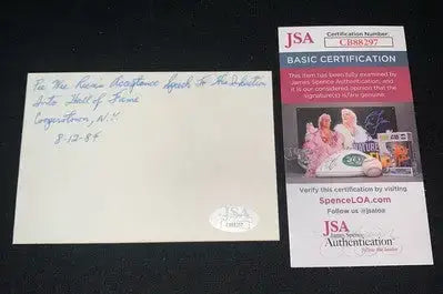 Pee Wee Reese Signed Vintage Personal HOF Induction Photo 1984 Dodgers JSA Auto - Sports Memorabilia