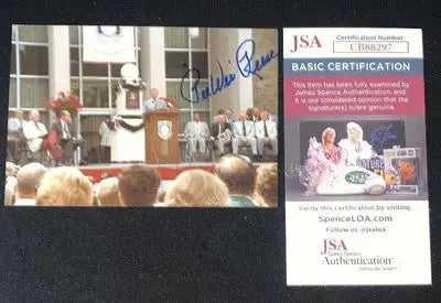 Pee Wee Reese Signed Vintage Personal HOF Induction Photo 1984 Dodgers JSA Auto - Sports Memorabilia